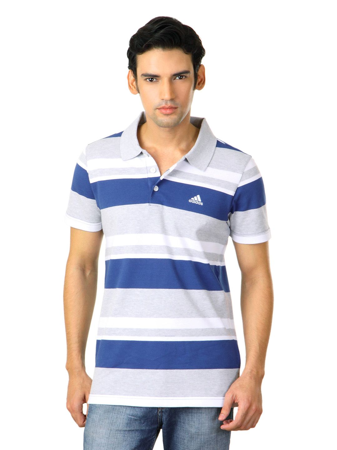 ADIDAS Men Grey T-shirt