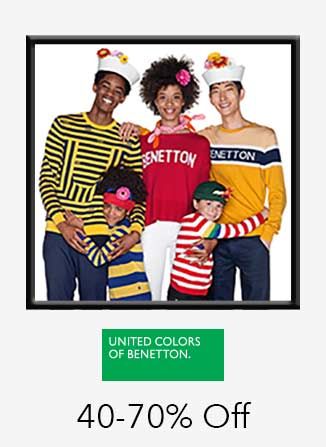 United Colors Of Benetton Collections 40%-70% off