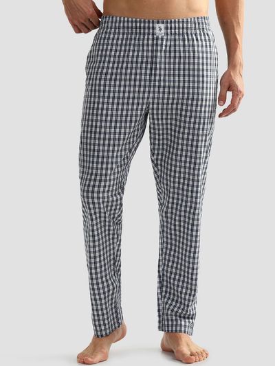 U.S. Polo Assn. Men Pure Cotton Checked OELP5 Lounge Pants