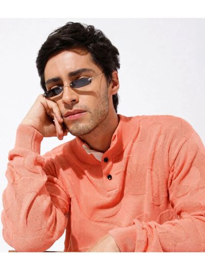 SALTY Men UV Protected Rectangle Sunglasses SG0039-S-BK-ALPHA