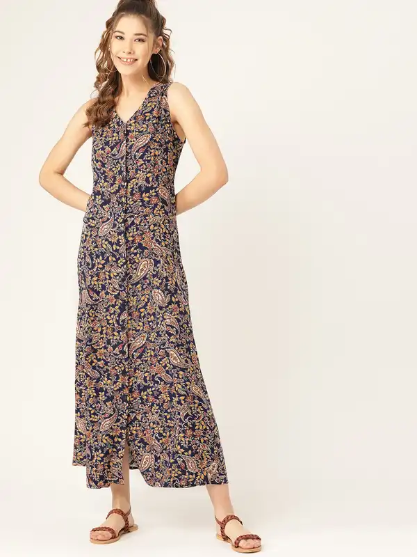 slim fit dress slacks Riviera Hours Halter Maxi Dress in Red main image 1