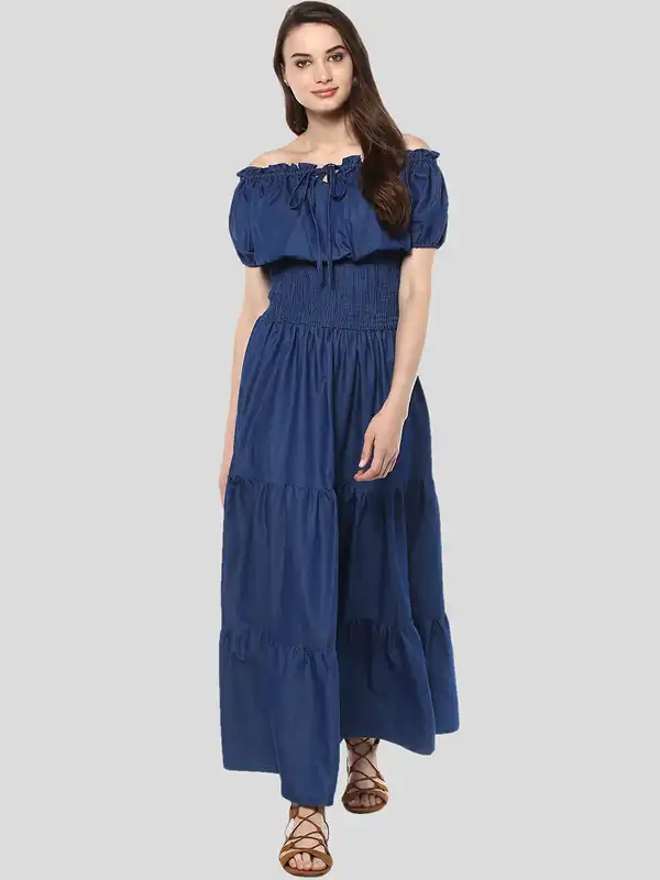 Denim Dresses Women Long - Buy Denim Dresses Women Long online in India