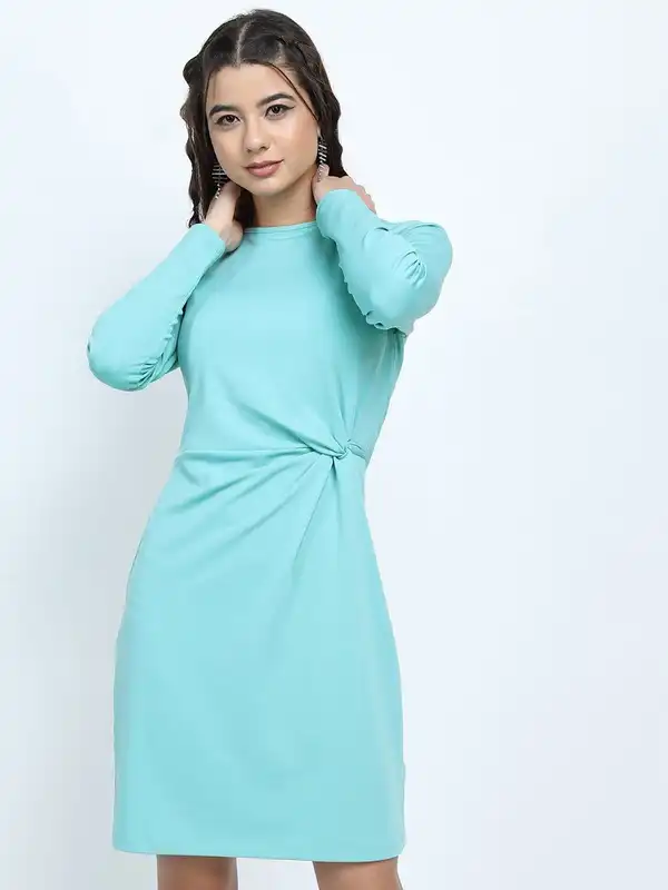 sachin and babi light blue dress Short Pleated Peach Chiffon V-neck Bridesmaid Dress