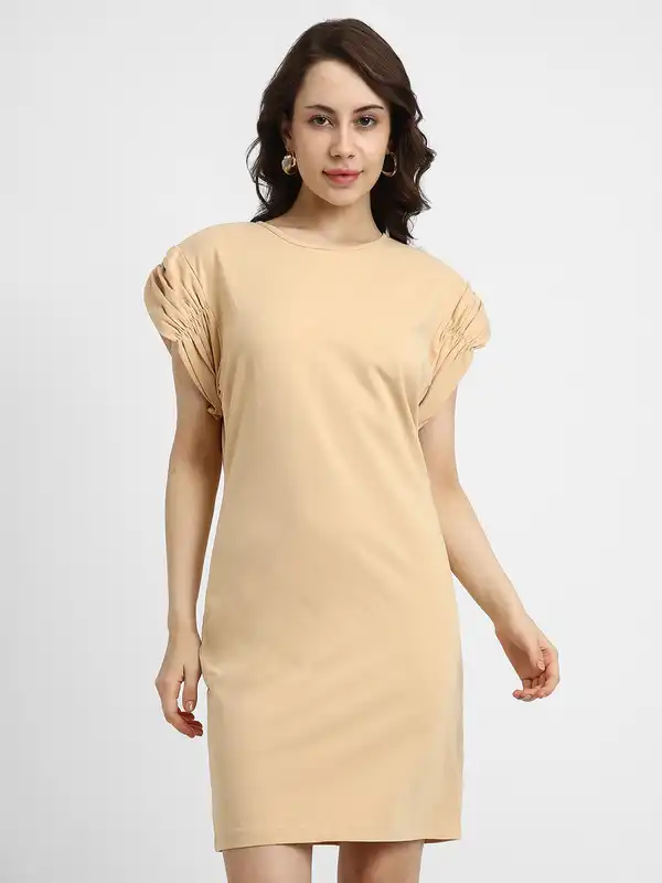 strapless open back dress Knit Ribbed Mini Dress