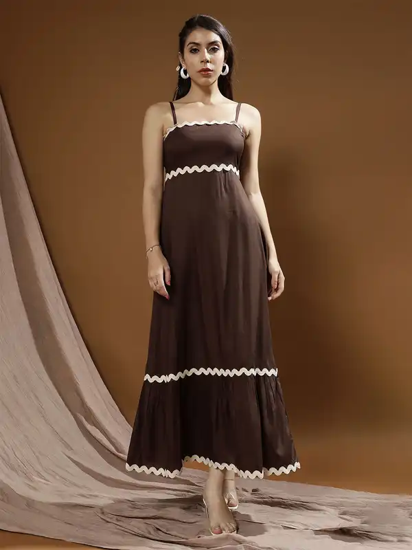 sachin and babi light blue dress New Womens PLUS SIZE CHERRY RED or TAUPE TAN JERSEY TIERED BOHO MAXI DRESS  1X 2X main image 1