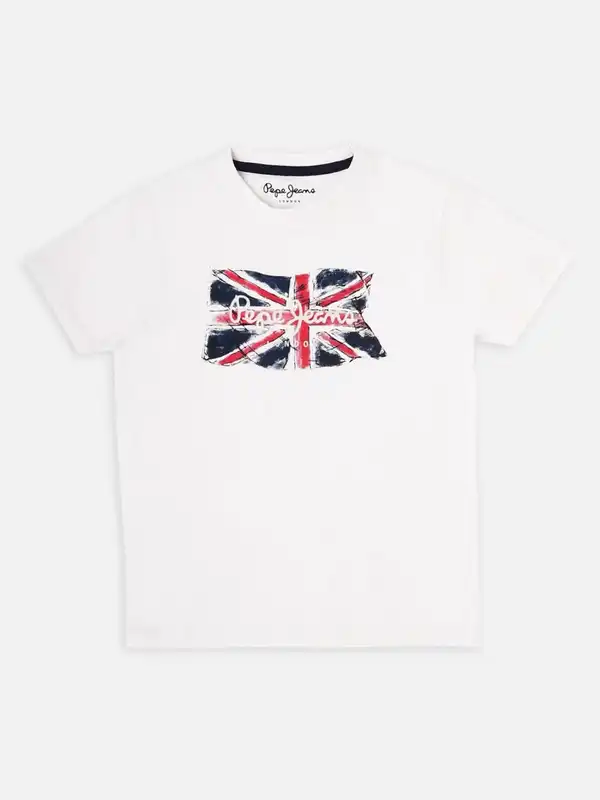 Pepe Jeans T-Shirt Bambini Grigia Logo Casual (IT 180, EU 176