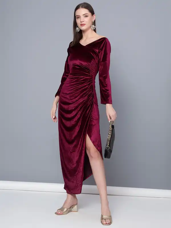 Velvet Dress Women Long
