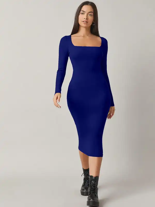 h&m blue bodycon dress H M Size:(FR)38