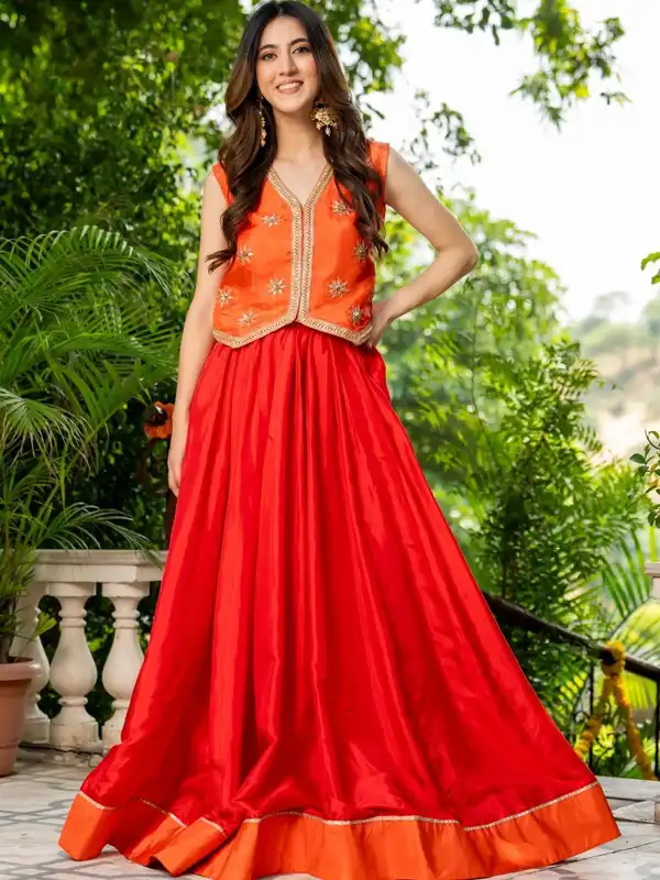 chinese dress ladies Stitched Lehenga Choli With Long Shrug