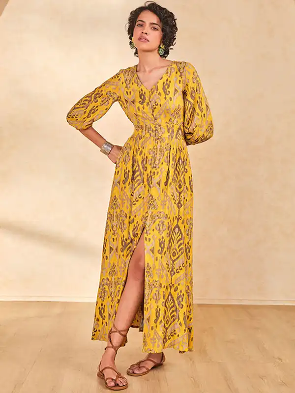 halter drop waist maxi dress Boho Bliss Patchwork Halter Maxi Dress 3X