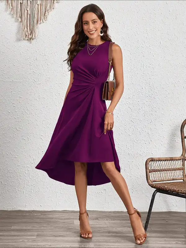 sachin and babi light blue dress Rosalia Dress  Elegant Cotton Midi Dress For Casual & Evening Wear By Erna M