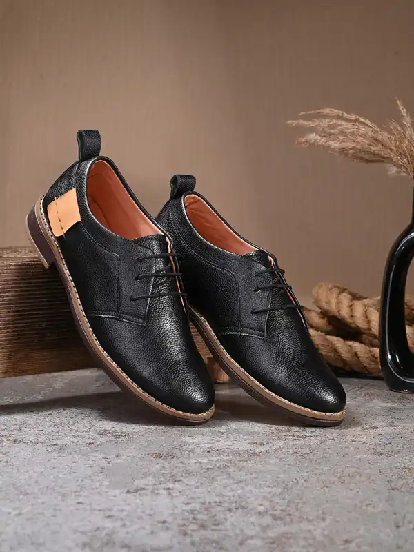 open lace back dress Genuine Leather Formal Dress Shoes for Men