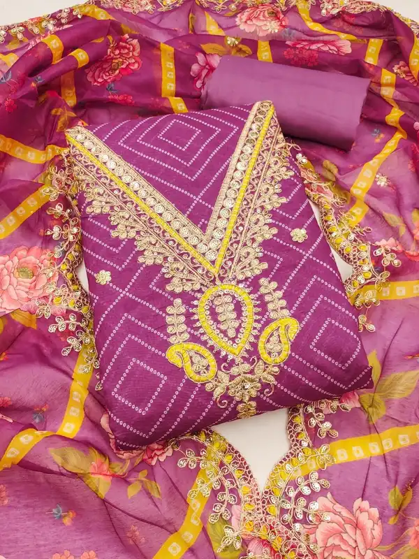 Buy Bandhani Dress Materials Online at Best Price | Myntra