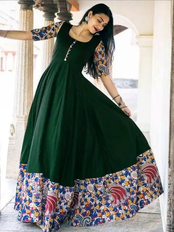 chinese dress ladies Bridal Red Pure Chanderi Anarkali With Churidar And Tissue Chanderi Dupatta With Kiran XL / Without Dupatta At Weaverstory