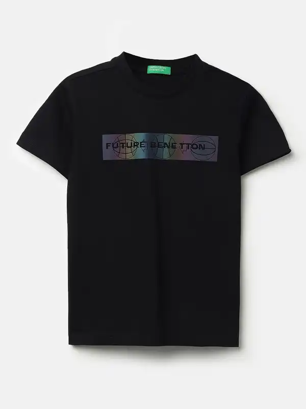United Colors Of Benetton T-shirt 3MI5J1AF7 Verde Regular Fit