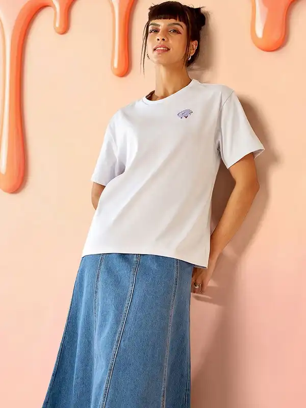 トップス draw drawers LEOTARD PILE T-SHIRTS/ navy Navy Blue T- Shirt with Zipper – Amit Arora