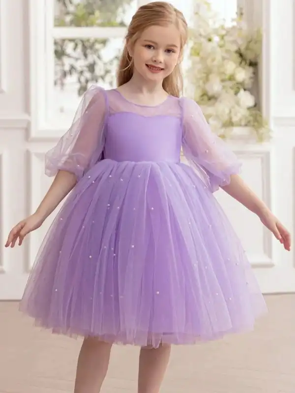 strapless open back dress Stylish Purple High-Low Party Dress for Girls with Floral Detailing   Inayah Fashion