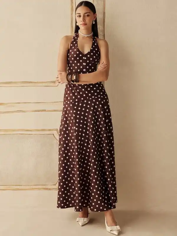 jersey knit midi dress Colorblock Dress