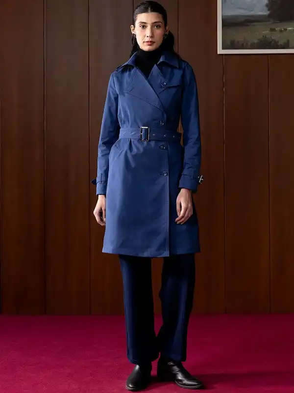 Navy Blue Trench Coat - Buy Navy Blue Trench Coat online in India