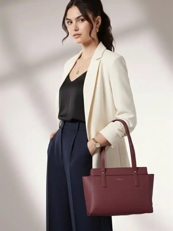 Elegant woman with handbag