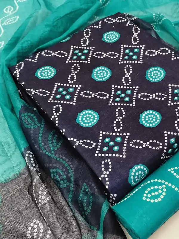 Shop for Bandhani Cotton Dress Material Online on Myntra