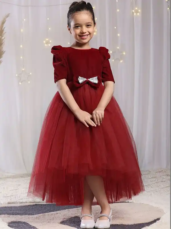 Maroon Kids Apparel Dresses - Buy Maroon Kids Apparel Dresses online in  India