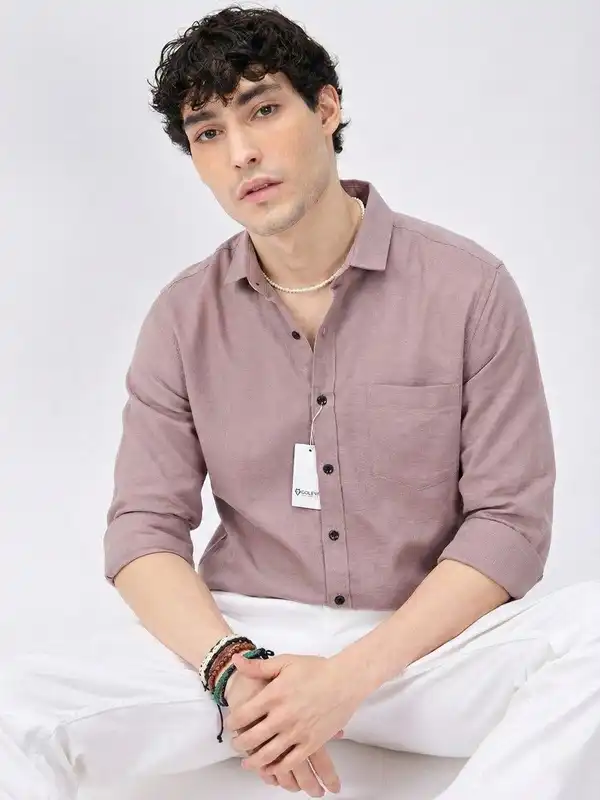 Men Purple Shirt - Buy Men Purple Shirt online in India