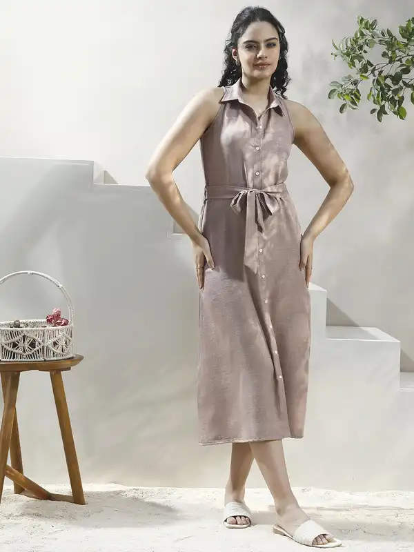 Athena Beige Dresses - Buy Athena Beige Dresses online in India