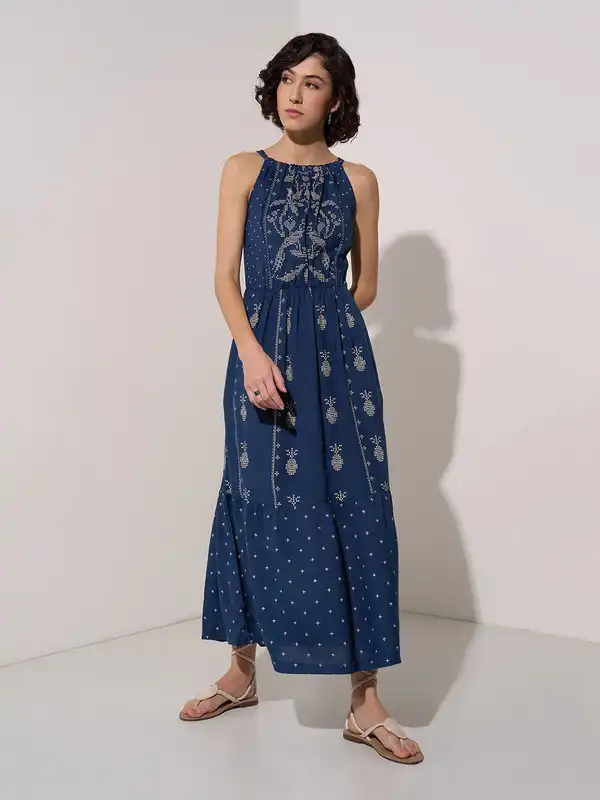 chinese dress ladies Buy Akkriti by Pantaloons Women's Viscose Maxi Dress  (205000005801991_Maroon_X-Large) at Amazon.in main image 0