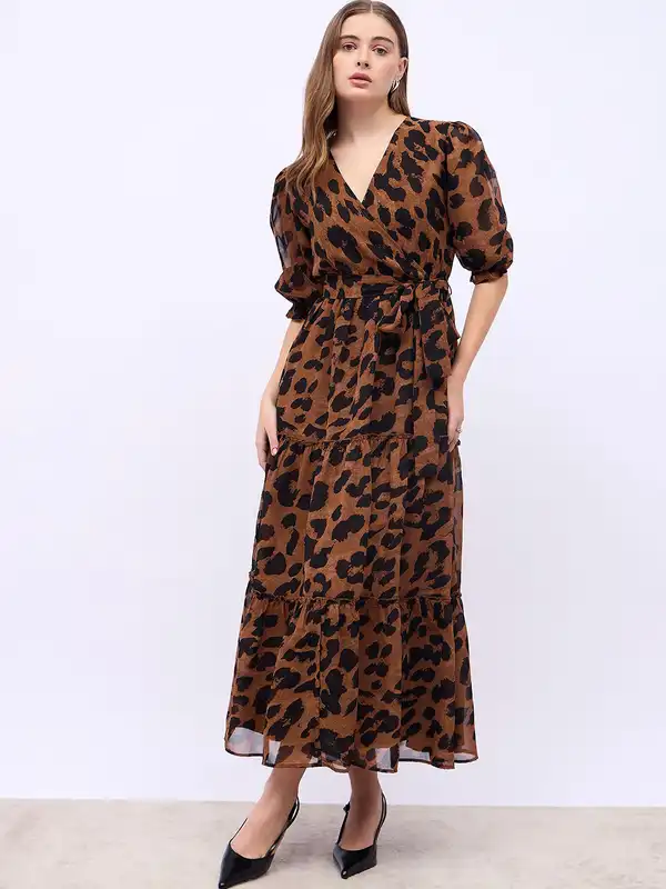 Animal Print Maxi Dress - Buy Animal Print Maxi Dress online in India