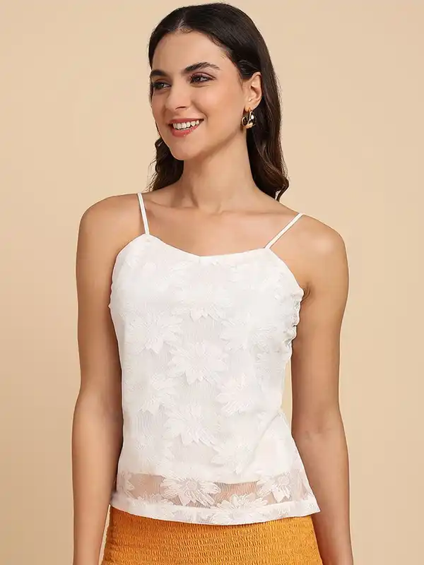 Shop Lace Tank Tops for Women Delicate Feminine Styles Myntra