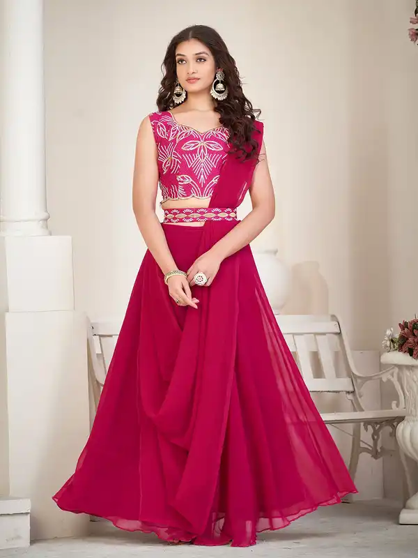 chinese dress ladies Banarasi Silk Girls Lehenga Choli in Sage Green