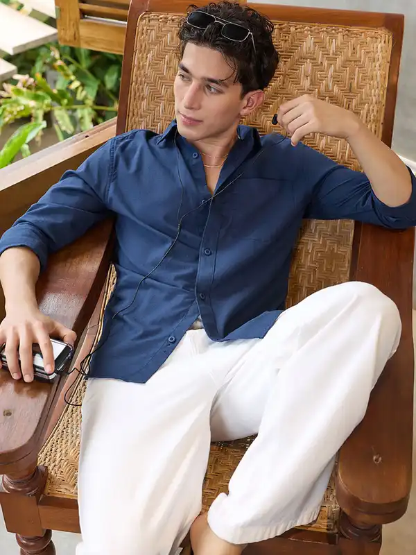sachin and babi light blue dress Men's Dress Shirts