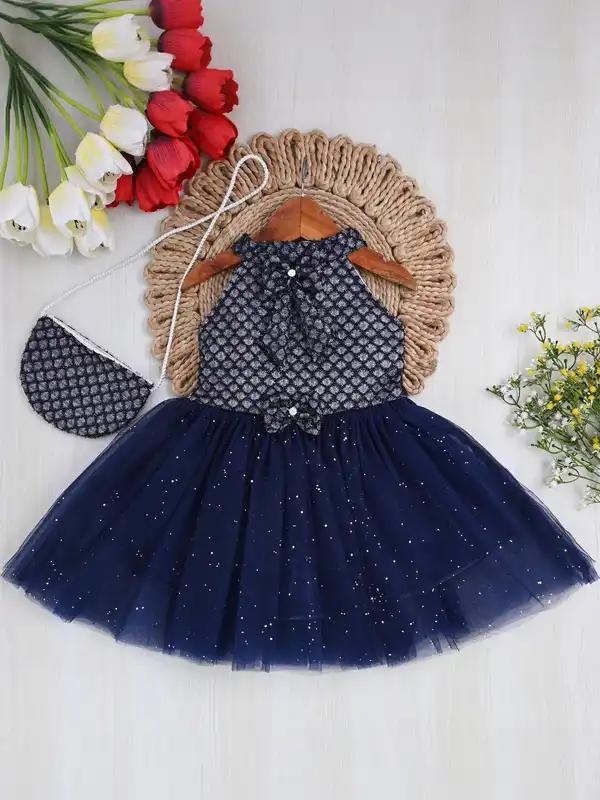 navy blue dress for baby girl Women's Ethnic & Indo-Western Wear main image 0