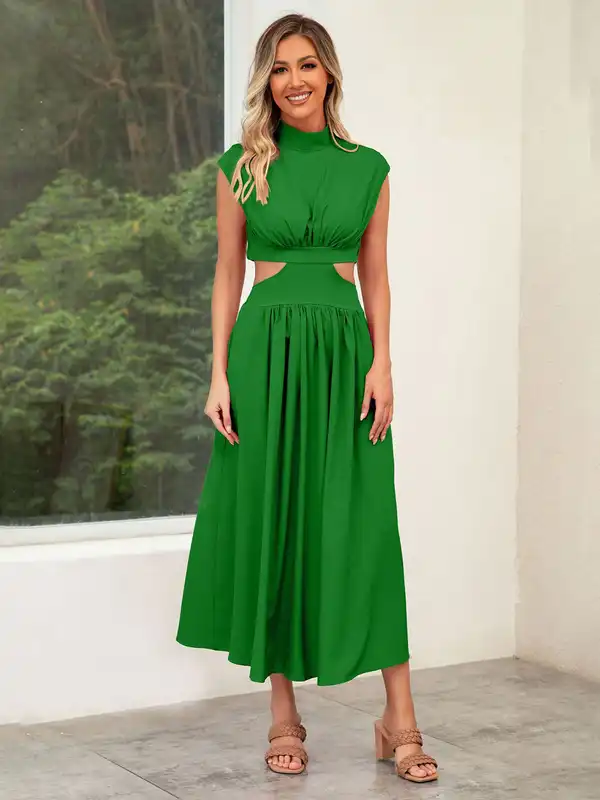 forever 21 green midi dress Forever 21 Sequin Cutout Cami Midi Dress Lime Green XS
