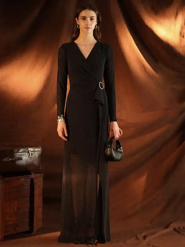 kazo party dresses Front Knot Maxi Dress With Slit for Stylish Occasions KAZO