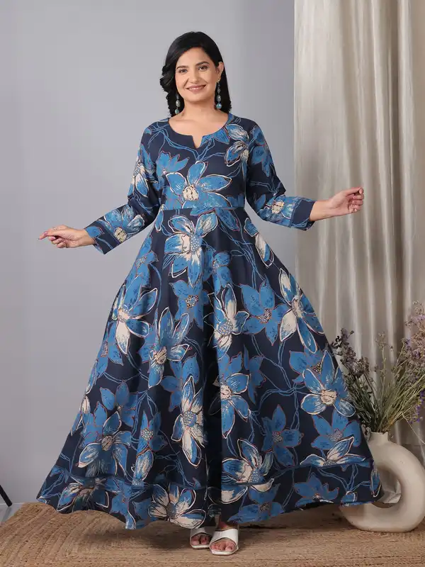 Peacock Blue Dress - Buy Peacock Blue Dress online in India