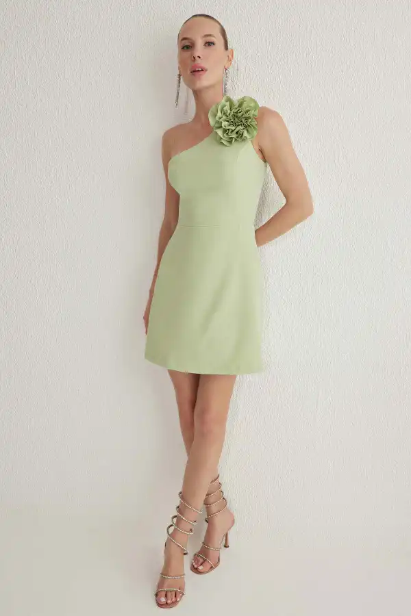 slim fit dress slacks Tropical Mint Women's Casual Summer Dress 2XL / Salty Green main image 0