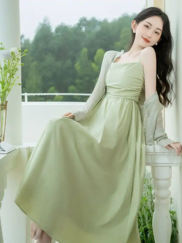 green emerald velvet dress LBISSE Short Sleeve Fit and Flare Maxi Dress Navy Grey Ivy Print main image 0