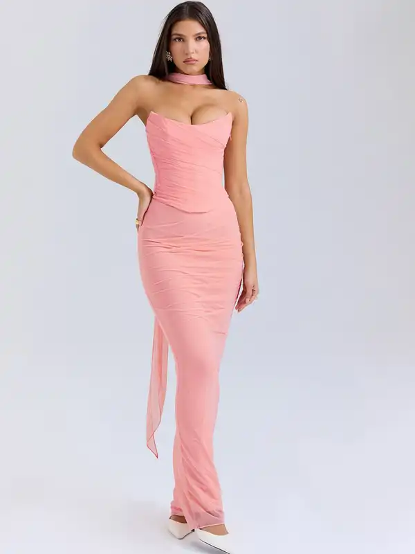 corset dress myntra Women Dresses (ड्रेसेस) @ 70% Off Blue Floral Tie-Back Mini palm-beach Color:Pink lilac floral corset suit set