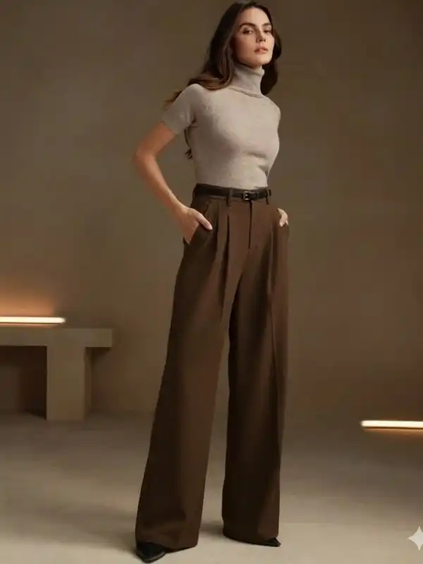 Women Coffee Brown Trousers