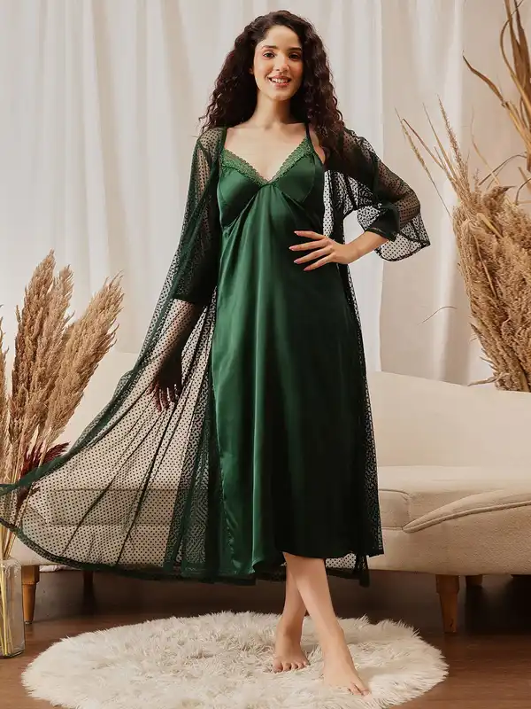 Satin Nightdresses - Buy Satin Night Dress for Women Online | Myntra
