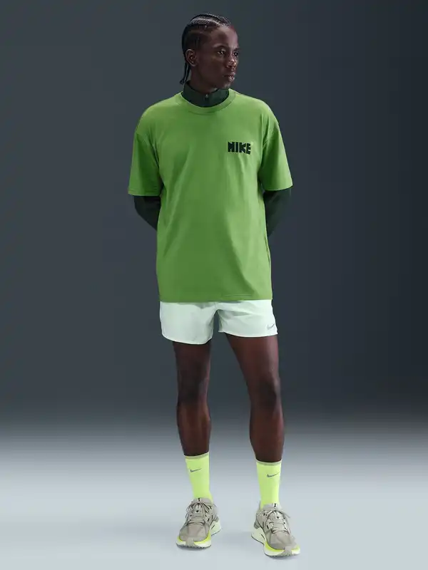 black and lime green nike t shirt