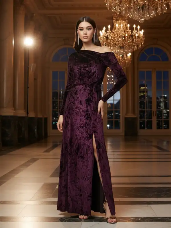 Velvet Dress Women Long