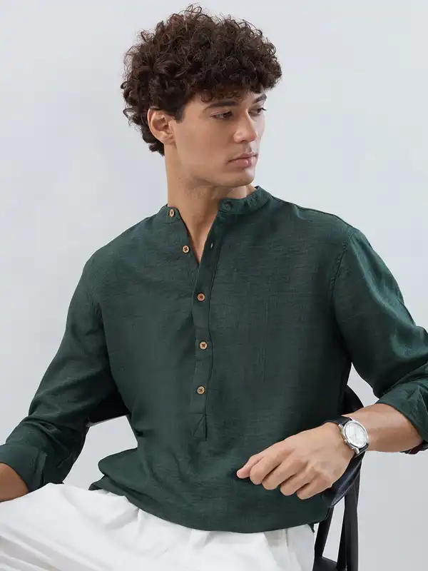 No Collar Shirts For Men - Buy No Collar Shirts For Men online in