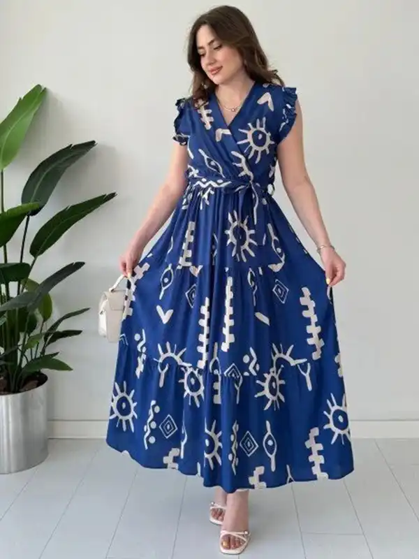 sachin and babi light blue dress Wrap Maxi Dresses