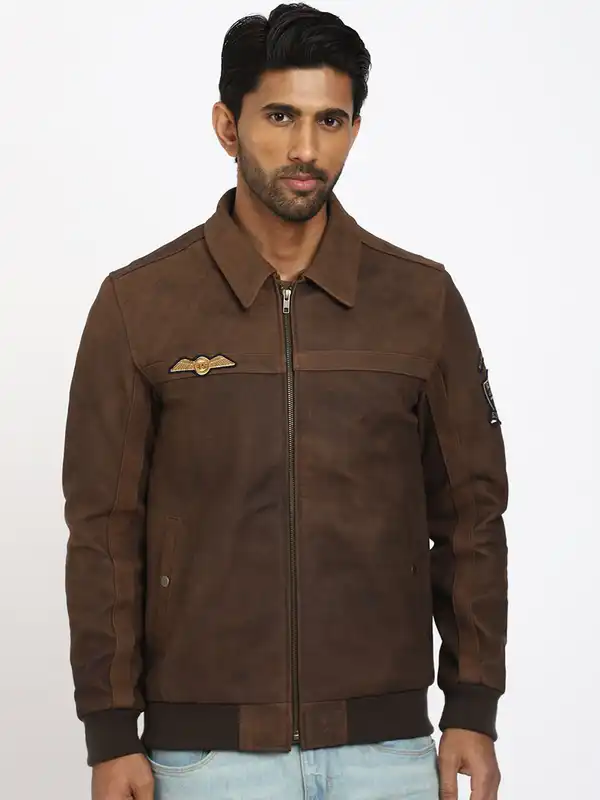 Brown Jackets Leather - Buy Brown Jackets Leather online in India