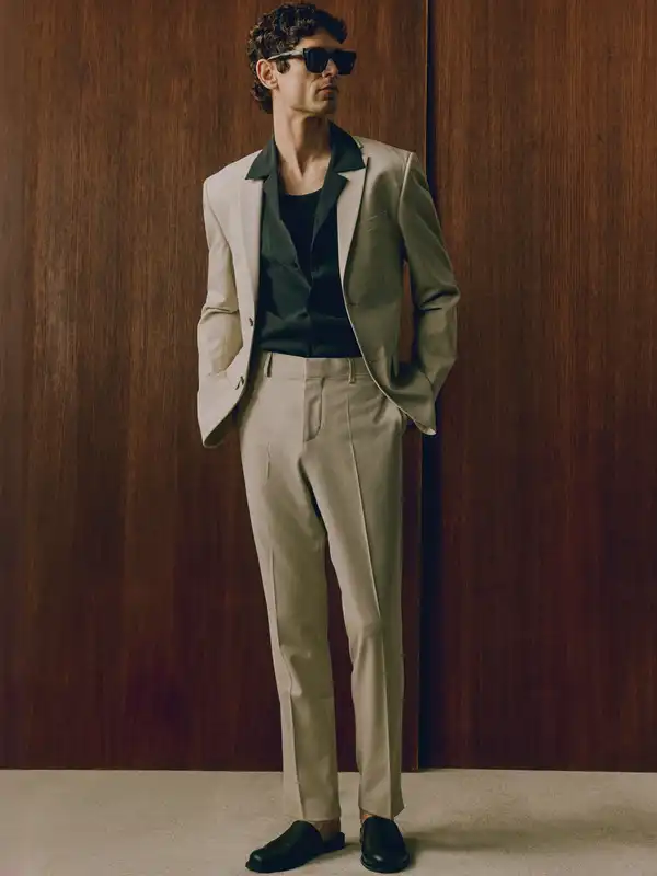 h&m beige dress pants Formal H M Drop: CW42 2025 Girl Birthday Outfit Birthday Size:11.0 Standard / D / Medium Straight legs with sewn