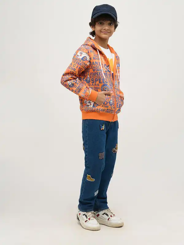 JACK & JONES Felpa Con Cappuccio Stampata Dietro - Modello Jcounion Print Noos