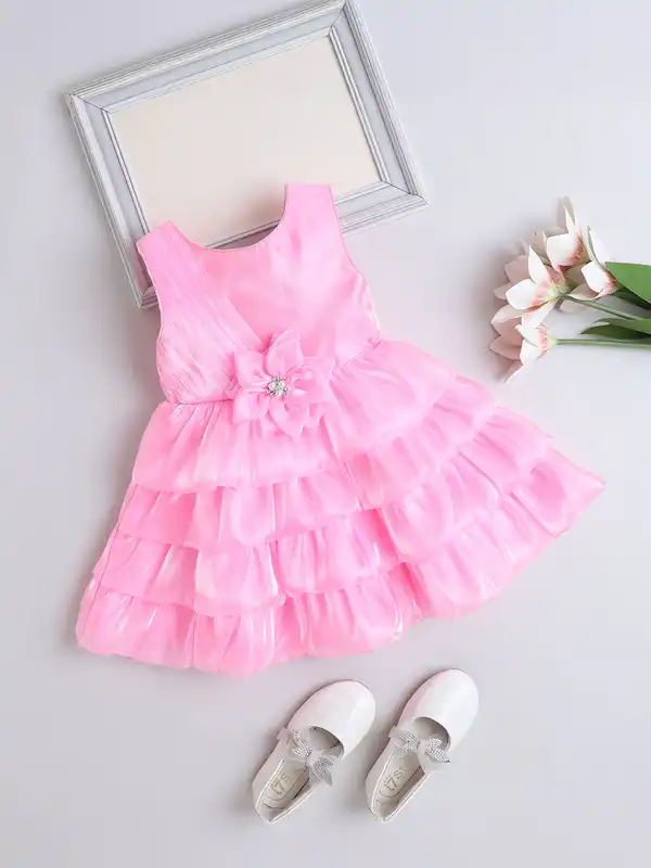 strapless open back dress Buy Baby Pink One Piece Dress online at best price